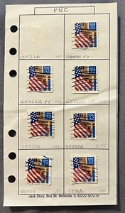 U.S. PNC STAMP LOT ON AUCTION SHEET 66666A 77777A 88888A - Picture 1 of 8