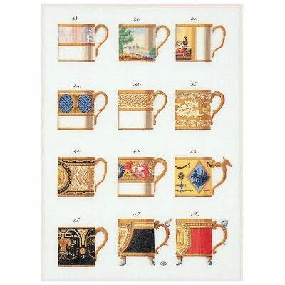   Kit Punto Cruz Tazas 3022 Thea Gouverneur Lino   Foto 1 de 4