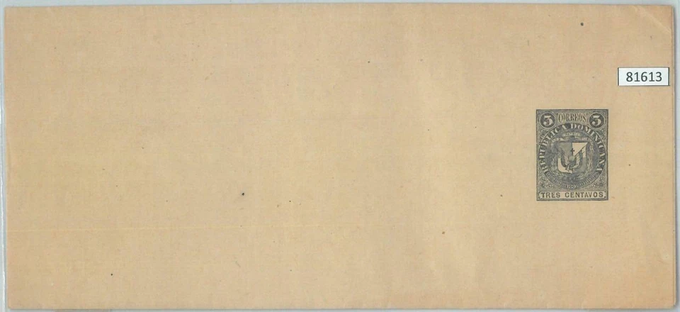 81613 - DOMINICANA - Historia Postal - ENVOLTURA DE ESTACIONERÍA - H & G # 2 1881 Foto 1 de 1