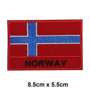 Norway country flag embroidery patch iron sew on badge fashion badge biker - Bild 1 von 2