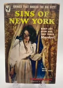 SINS OF NEW YORK Bantam 786 Vintage True Crime Pulp GGA Paperback VG - Imagen 1 de 4