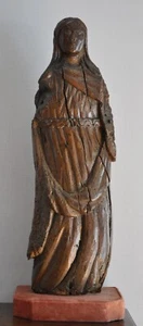Sculpture - Stature Sainte en bois polychrome - France XVIème - Imagen 1 de 12