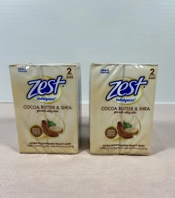 Zest Soap Cocoa Butter and Shea  - 2 Boxes 2 Count In Each Box. - Image 1 of 2