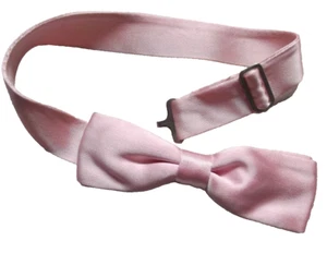 Bow Tie Mens Vintage Pink Bowtie Adjustable Dickie Narrow Style - Picture 1 of 5