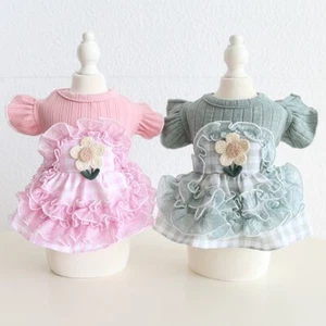 Small Pet Dog Clothes Doggie Puppy Cat Dress Chihuahua Apparel Outfits Dog Skirt - Picture 1 of 13