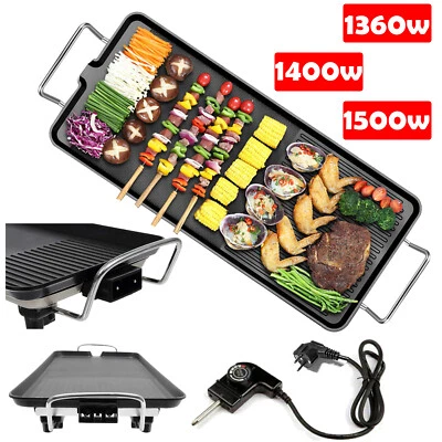 Elektrische Grillplatte Teppanyaki Grill mit Antihaftbeschichtung Tischgrill DE - Bild 1 von 4