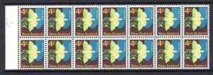 New Zealand 1973 Pictorials - No Wmk. - 4c Moth Large Block MNH - Picture 1 of 1
