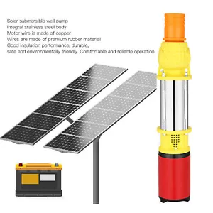 Pompa pozzo solare profondo 12 V 250 W 5 m3/h pompa acqua corrente continua con 3 giunti 1 pollice 1,5 pollici 2 pollici✈ - Foto 1 di 24