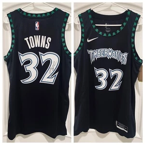 Camiseta deportiva retro firmada por Karl Anthony Towns Minnesota T'Wolves, talla 48 nueva con etiquetas (JSA) - Imagen 1 de 4