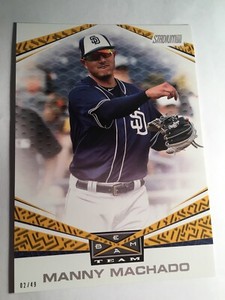 2019 Topps Stadium Club Beam Team Jumbo 5x7 Manny Machado Padres BT11 02/49