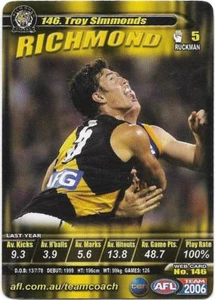 2006 TeamCoach (146) Troy SIMMONDS Richmond - Picture 1 of 1