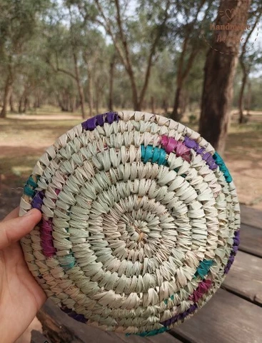 Handmade Moroccan Berber Plate, Bread basket, Key holder, Wall decor Cover