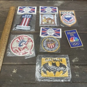 Assorted Lot Of Sew On Patches US Theme Harley Camel Yankeees X 7 - Picture 1 of 9