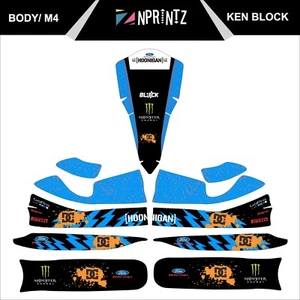 KIT DE PEGATINAS DE KART M4 KEN BLOCK - KARTING - OTK - EVK-CADET-NOVATO - Imagen 1 de 4