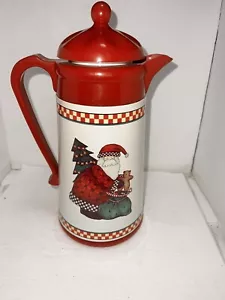 Furio Carafe Red Thermal Coffee Pot Christmas VTG Santa Holiday 32 Ounce - Picture 1 of 6