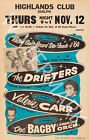 The Drifters - Highlands Club - 1960 Vintage Music Poster
