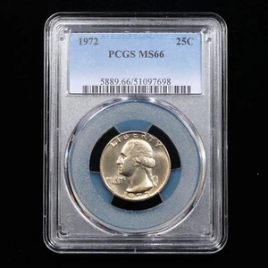 1972 Washington Quarter 25c - PCGS GRADED MS66 - Picture 1 of 4
