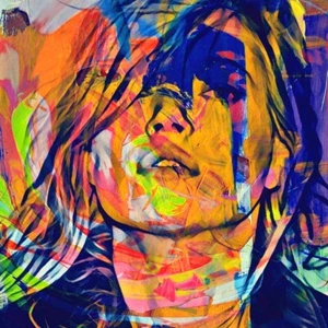 Motiv Kate Moss Colors Ultra HD Blau XXL100x100 Leinwand Pop Art/Druck/Poster - Bild 1 von 4