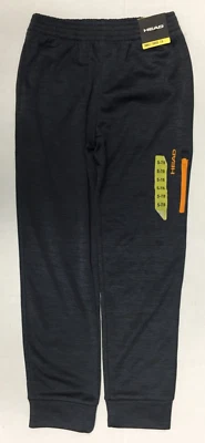 Head Boy's Black Active Fleece Jogger Sweatpants Gray Heather SMALL 7/8 - Image 1 of 3