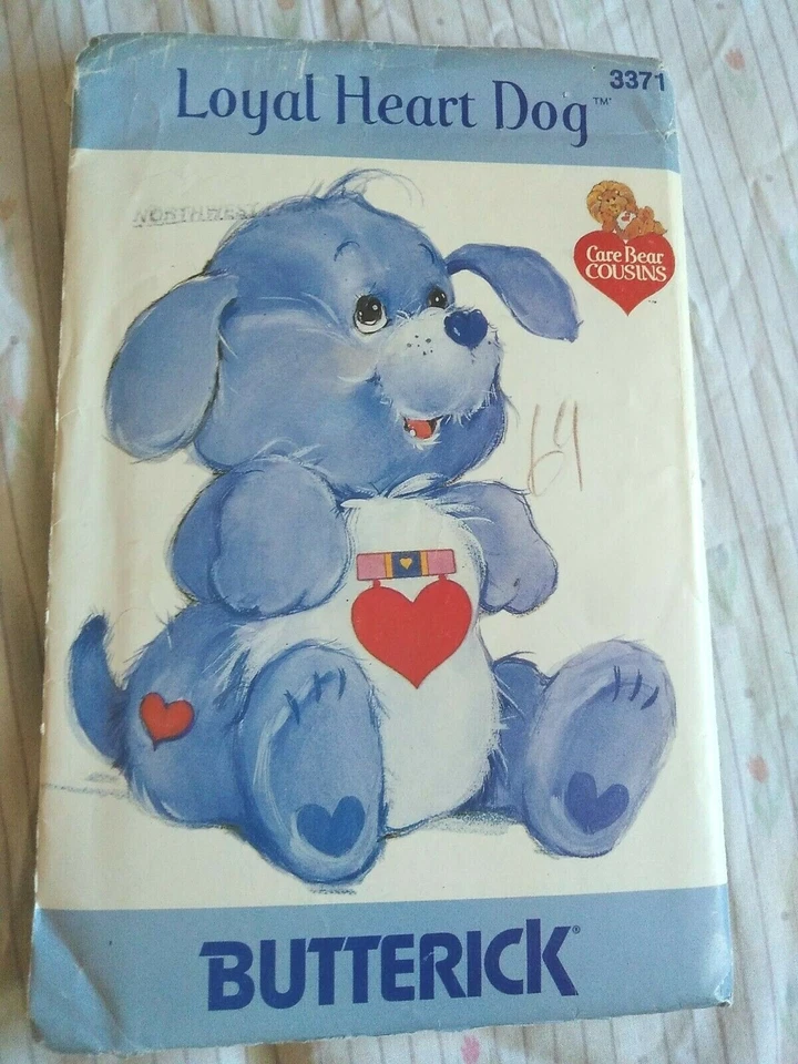 Butterick Care Bear Cousins Loyal Heart Dog Plush Pattern 3371 From 1985 - Image 1 of 1