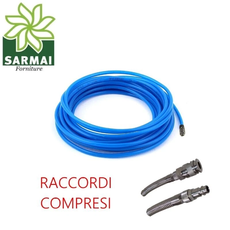 Tubo Aria Compressa compressore in Poliuretano 10m diam. 6x8 7,5x10 con raccordi - Immagine 1 di 1