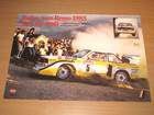 AUDI SPORT QUATTRO POSTER - SAN REMO 1985 WALTER RÖHRL in DIN A1 SEHR SELTEN