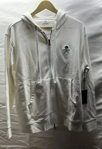 Sudadera con Capucha de Golf G/FORE Skull & T's Cremallera Completa Blanca Talla Mediana - Imagen 1 de 8