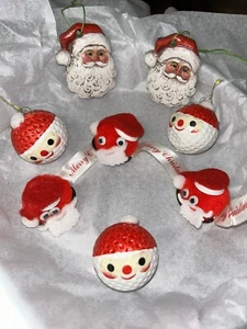 Lotto Ornamenti Babbo Natale Vintage #1 X - Foto 1 di 6
