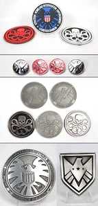 Marvel Shield Hydra PVC Patch / Pin / Broch / Coin / Belt Buckle - Picture 1 of 9