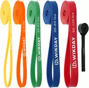 Thick Heavy Resistance Bands Set with Door Anchor for Exercise and Stretching - Picture 1 of 12
