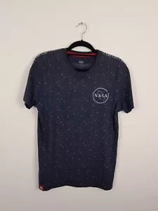 Alpha Industries All Over Star Print Nasa T-shirt Size Medium - Picture 1 of 11
