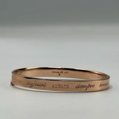 Brazalete Brazalete Stella & Dot Always Tono Oro Rosa Cierre con Bisagras 7 Pulgadas Foto 1 de 4