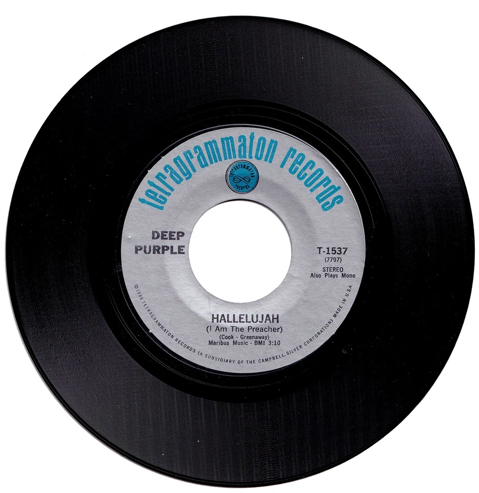 Deep Purple. Hallelujah/ April  45 rpm - Image 1 of 1