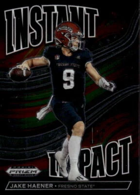 2023 Panini Prizm Draft Picks Jake Haener #II-7 Instant Impact Fresno State 9G - Image 1 of 2