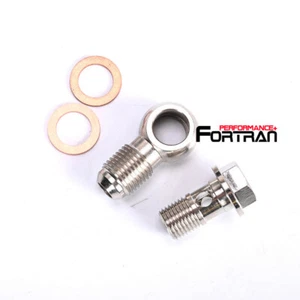 Turbo Water Coolant Banjo Bolt Kit -6AN to M12x1.5 w/o Restrictor SAAB VOLVO - Picture 1 of 2