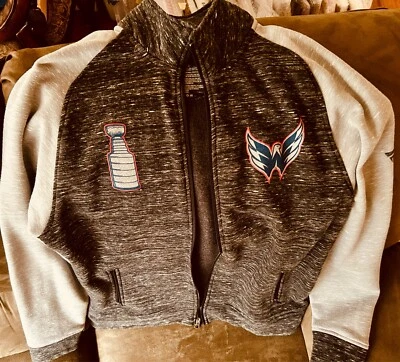 Washington Capitals 2018 Stanley Cup Champs heavyweight fleece L jacket Fanatics - Image 1 of 2