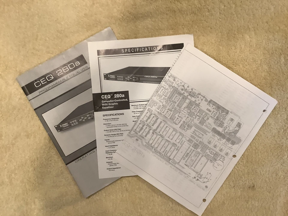 PEAVEY CEQ 28R Computer Equalizer OPERATING INSTRUCTIONS, Data Sheet, Schematic - Image 1 of 1