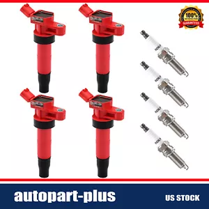 4X Spark Plug and Ignition Coil UF611 for 2013-2016 Hyundai Santa Fe Sport 2.4L - Picture 1 of 16