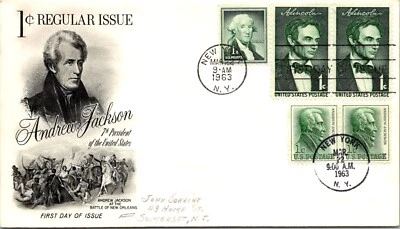 FDC 1963 SC #1209 Fleetwood Cachet - New York, Ny - Block Of 5  - J5888 - Image 1 of 2