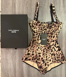 DOLCE & GABBANA X SKIMS - SKIMS BODY BODYSUIT - LEOPARD X-SMALL AUSVERKAUFT!! Neu mit Etikett!! - Bild 1 von 5