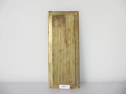 Vintage Brass Finger Plate Push Door Handle Reeded Old Antique Ribbed Cover