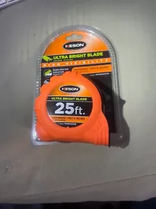 Keson PG181025UB 25Ft. Tape Measure w/Nylon Coated Ultra Bright Blade, Brand New - Picture 1 of 2