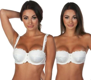 Panache Masquerade Serenity Plus Size Bridal Satin Strapless Bra 7530 SIZE 36D - Picture 1 of 7