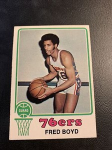 #91 Fred Boyd Philadelphia 76ers,,￼1973-74 Topps Card Cb14