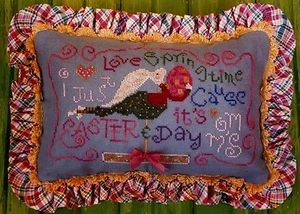 Trail Creek Farm I Just Love Springtime cross stitch pattern Easter Bunny OOP - Picture 1 of 1