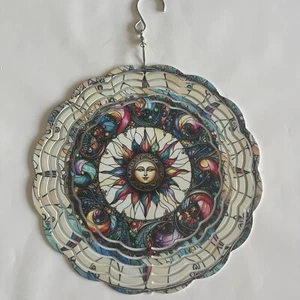 Hanging Wind Spinner 8" 3D Celestial Sun Handmade - Picture 1 of 3