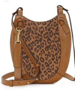 LUCKY BRAND LEOPARD RELA LEATHER CROSSBODY NWT - Picture 1 of 8