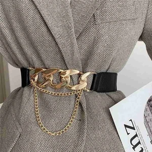 Elastic Thin Belts Ladies Women Belt Dress Skirt Waist Waistband PU Leather - Picture 1 of 17