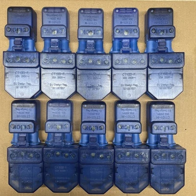 10x CT100F 20A 3-Pin loop in 4 terminal Click Flow Connector junction down light - Image 1 of 4