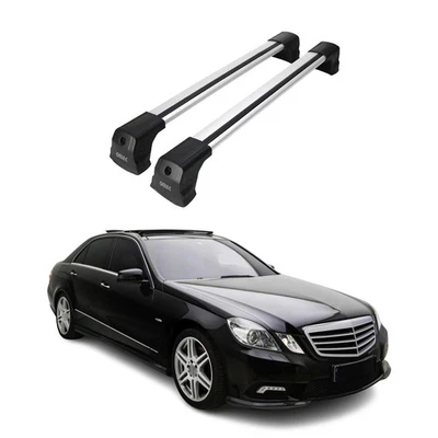 Roof Rack Cross Bars for Mercedes E Class W212 Sedan 2010-2016 Silver Alu 2 Pcs - Image 1 of 4